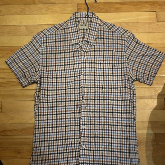 Vintage Coveri Plaid Button-Up Shirt | 90s Retro Style - Picture 1 of 6